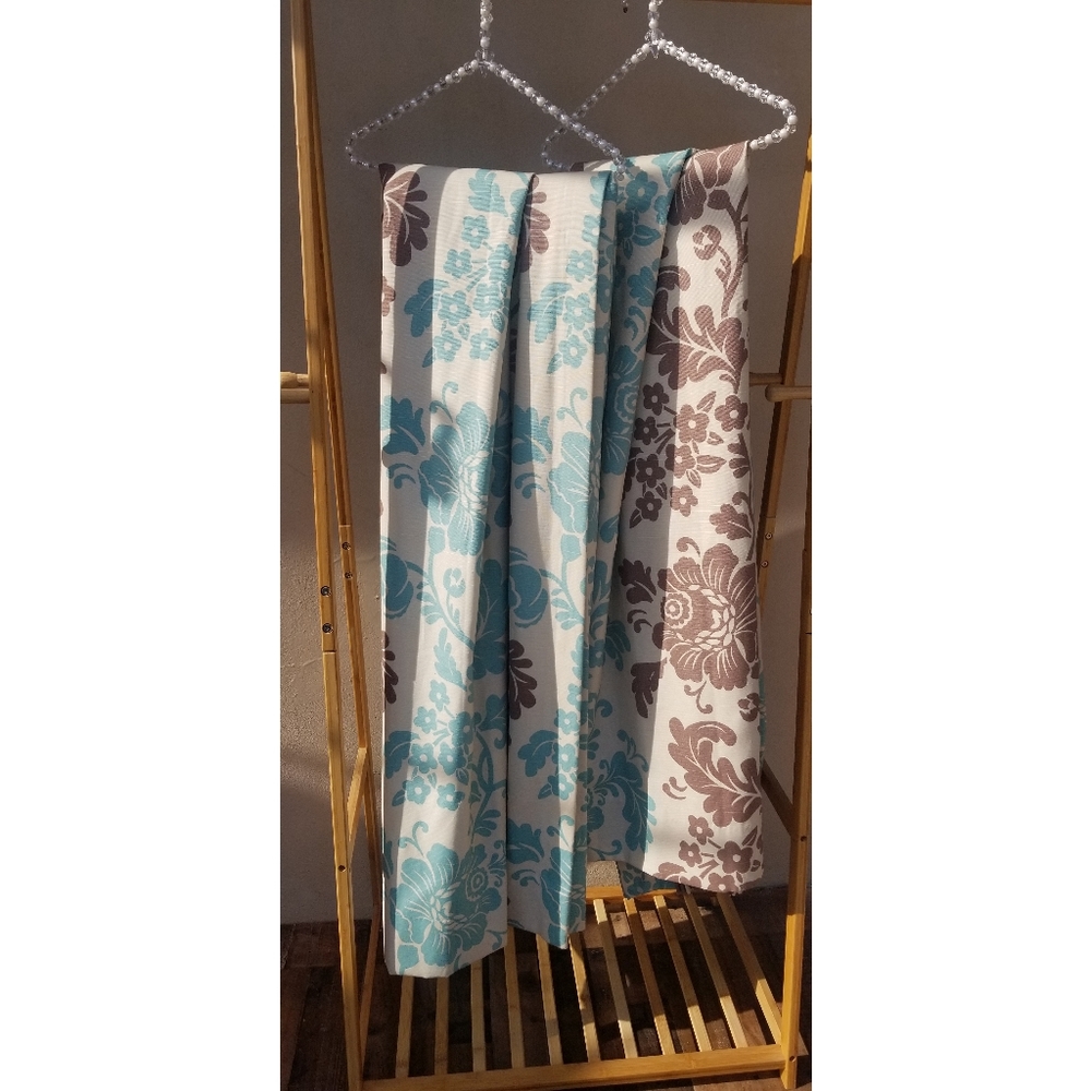 1 custom drapery panel double wide lined pleated 100x89 each - Firm 1 of…